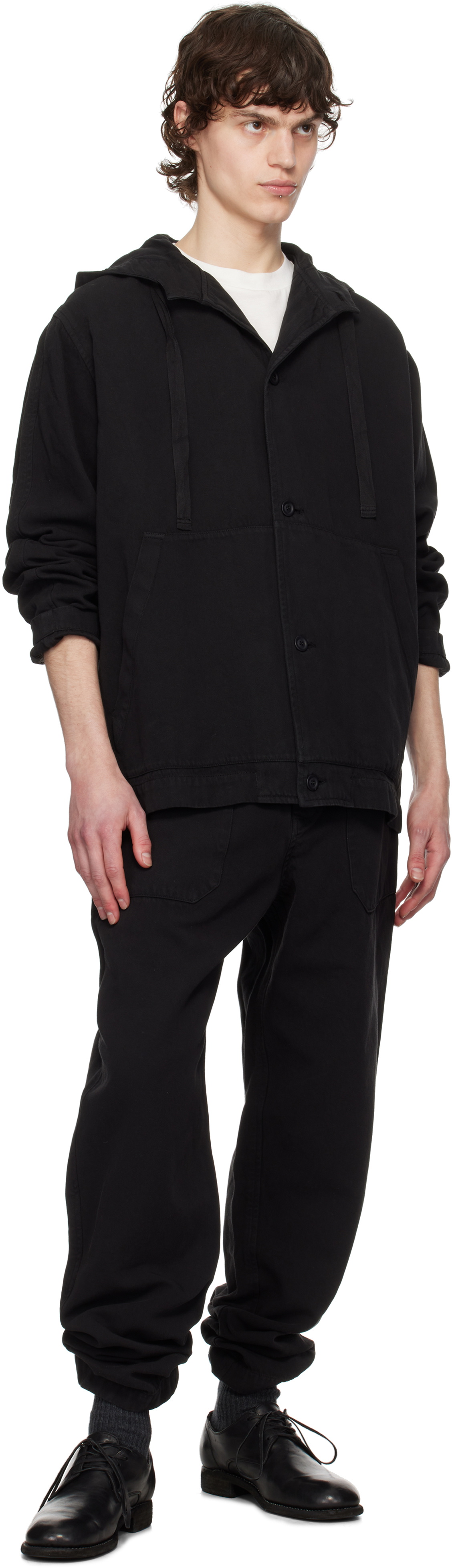 CASEY CASEY Black Worker Hoodie