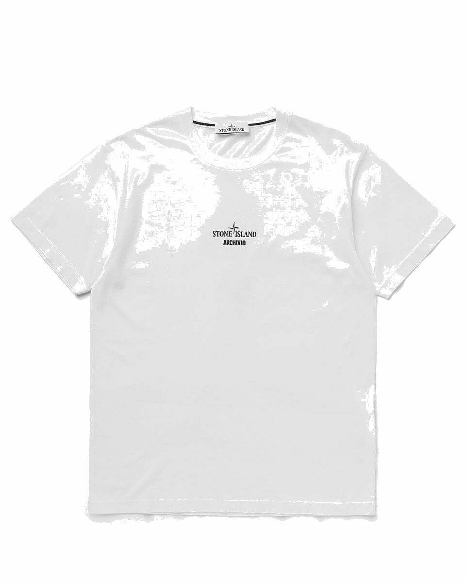 Photo: Stone Island Tee Cotton Jersey Archivio Print White - Mens - Shortsleeves