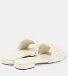 Miu Miu Logo matelassé leather slides