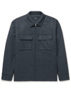 A.P.C. - Thibault Checked Wool-Blend Shirt Jacket - Blue