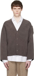 Entire Studios Taupe Minimal Suede Jacket