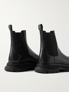 Alexander McQueen - Exaggerated-Sole Leather Chelsea Boots - Black