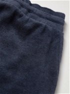 Altea - Perry Straight-Leg Cotton-Terry Drawstring Shorts - Blue