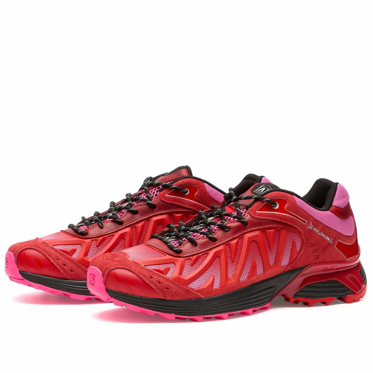 Salomon x Aries XT-Whisper Sneaker in Fiery Red/Fuchsia Pink/Black