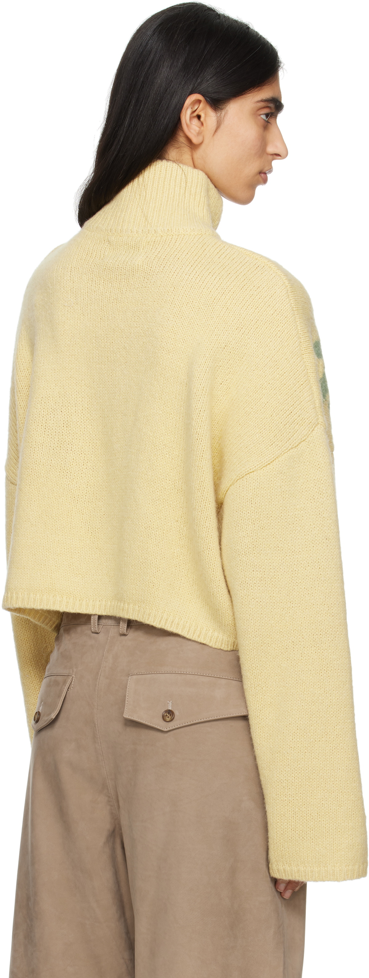 Holzweiler Yellow Tine Cropped Cardigan