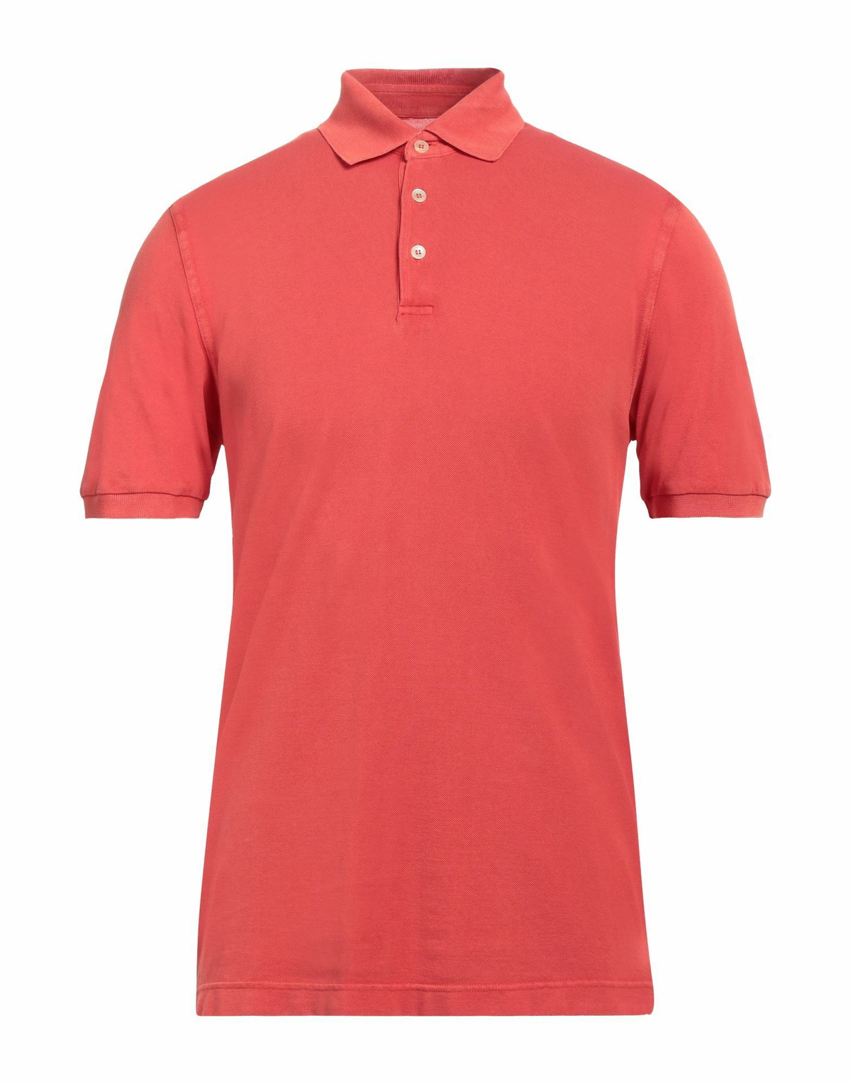 Fedeli Mens Polo shirt in Tomato red