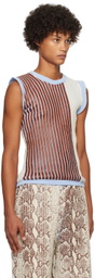 Stanley Raffington SSENSE Exclusive Off-White & Brown Tank Top