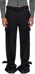 EGONlab Black Belted Cargo Pants