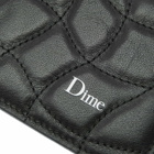 Dime Men's Quilted Leather Bifold Wallet in Black