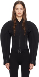 Mugler Black Sculptured Scuba Jacket