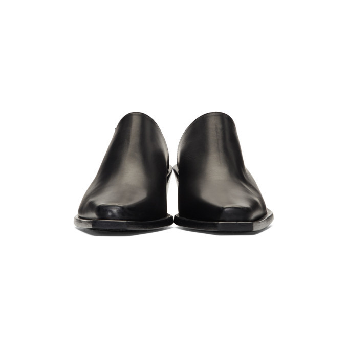 Ann Demeulemeester Black Wedge Mules Ann Demeulemeester