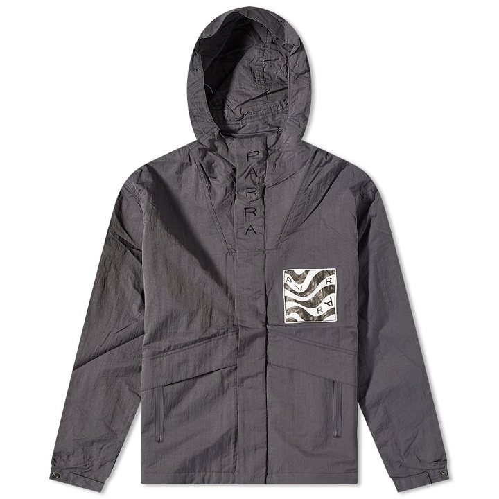 Photo: By Parra Men's Distorted Logo Jacket in Stone Grey