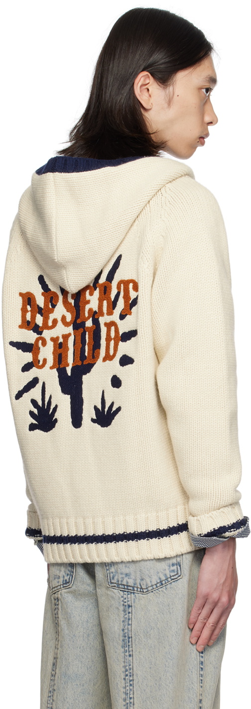 AFTER PRAY Off-White Embroidered Desert Hoodie