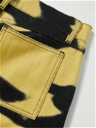 COME TEES - Straight-Leg Camouflage-Print Jeans - Yellow