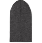 NEIGHBORHOOD - Logo-Appliquéd Mélange Knitted Balaclava - Gray