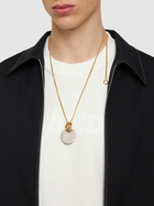 JIL SANDER Gold Plated Necklace with Double Charm
