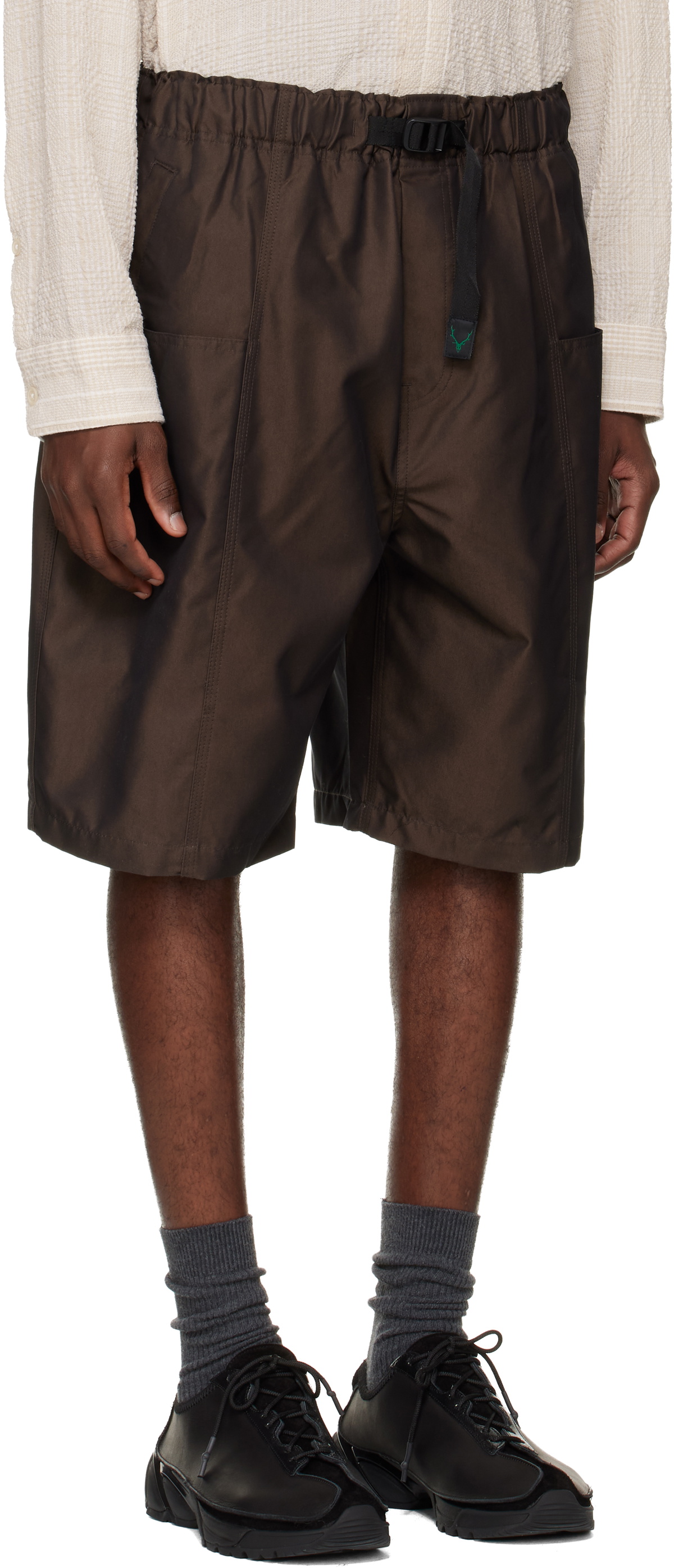 South2 West8 Brown Belted C.S. Shorts