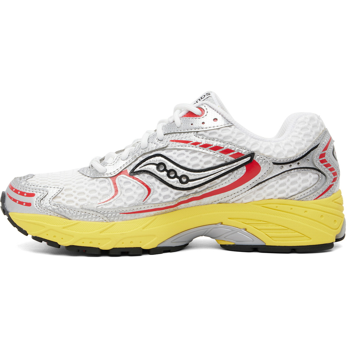 Saucony White & Silver Progrid Ride 1 Sneakers