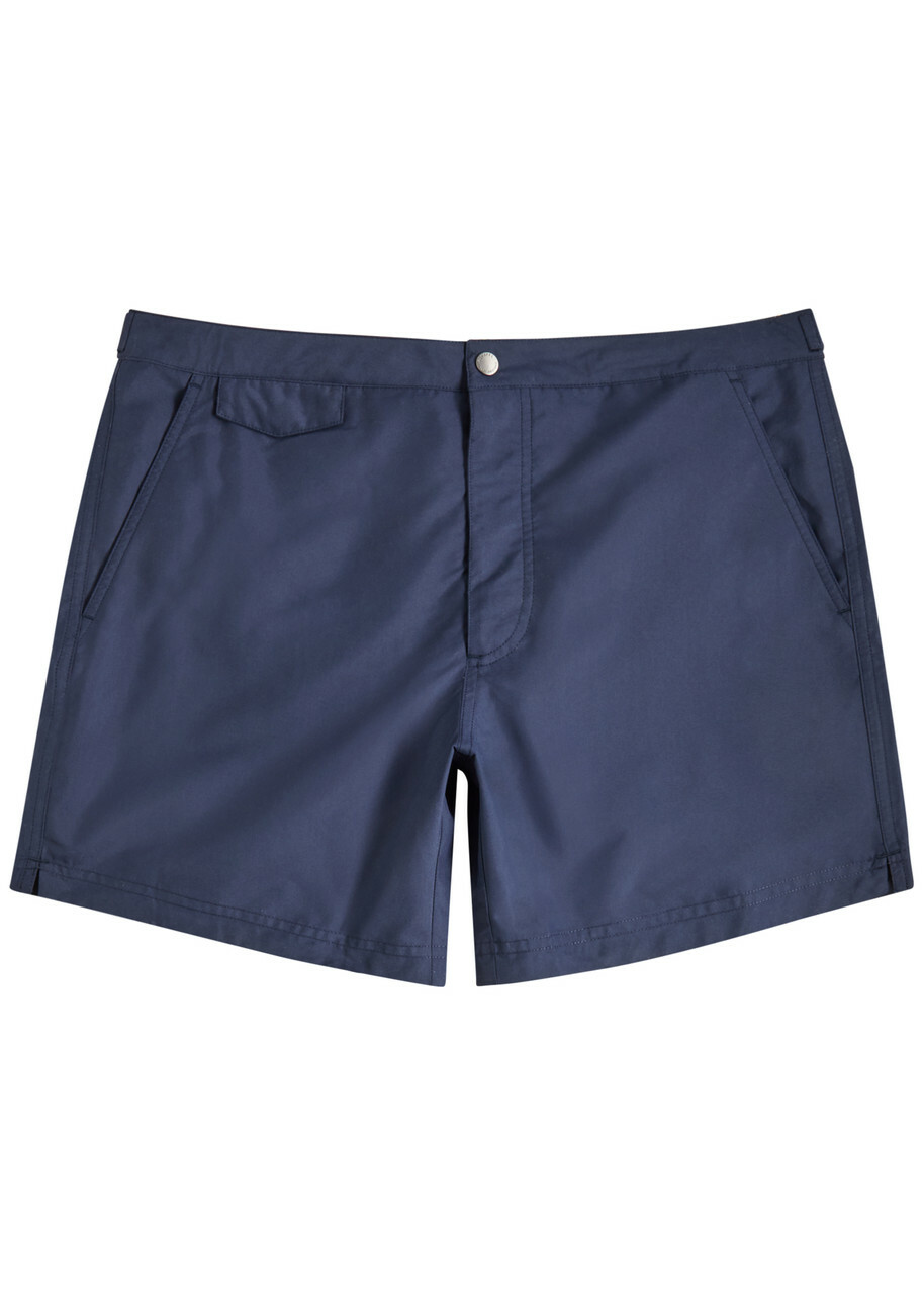 Sunspel Brushed-shell Swim Shorts Navy
