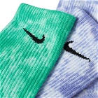 Nike Men's Tiedye Sock - 2 Pack in Multi