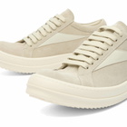 Rick Owens Women's Vintage Sneaks in Pearl/Dirty Milk/Milk