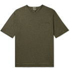 Massimo Alba - Striped Cotton and Linen-Blend T-Shirt - Green