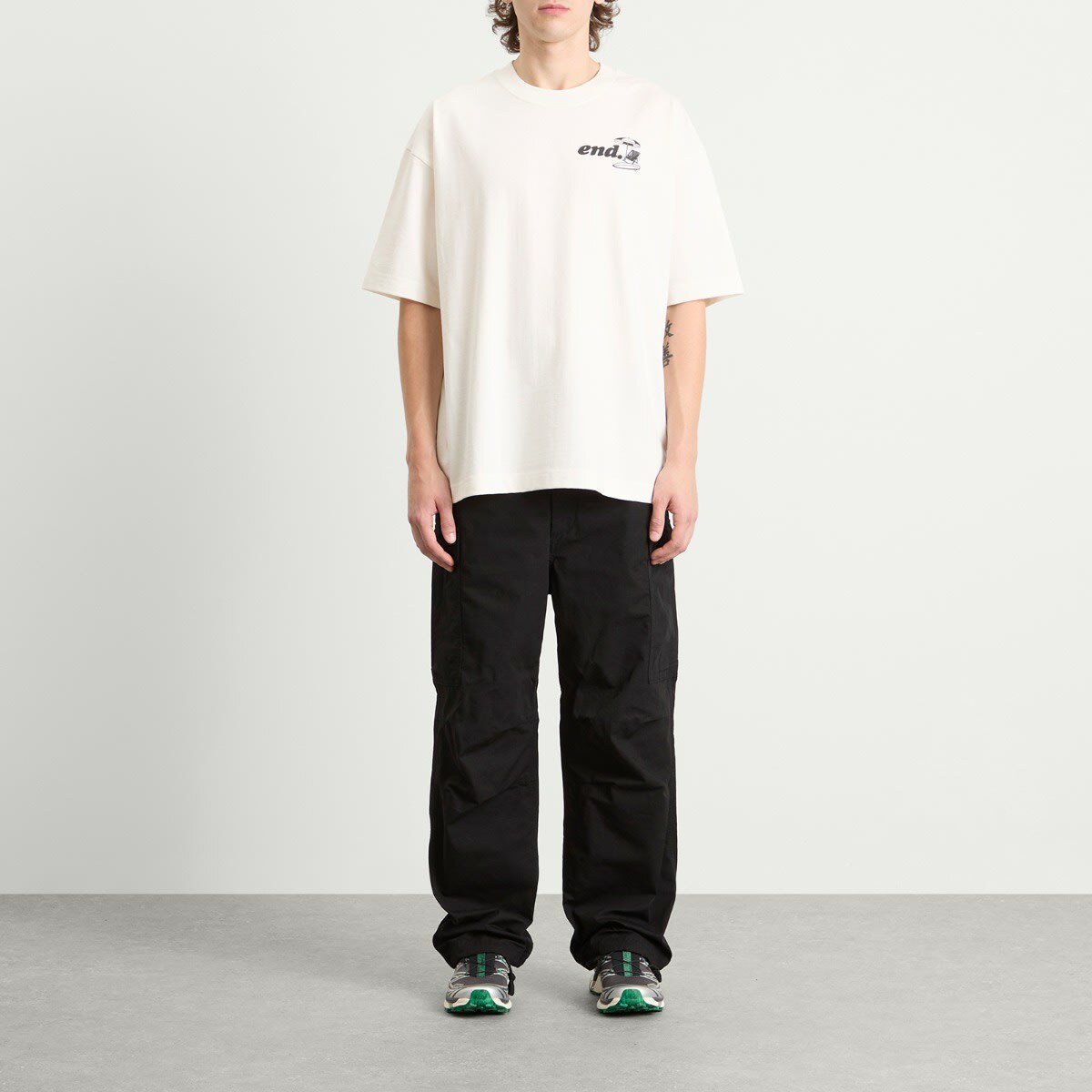 END. Coastal Board Repairs T-Shirt in Ecru