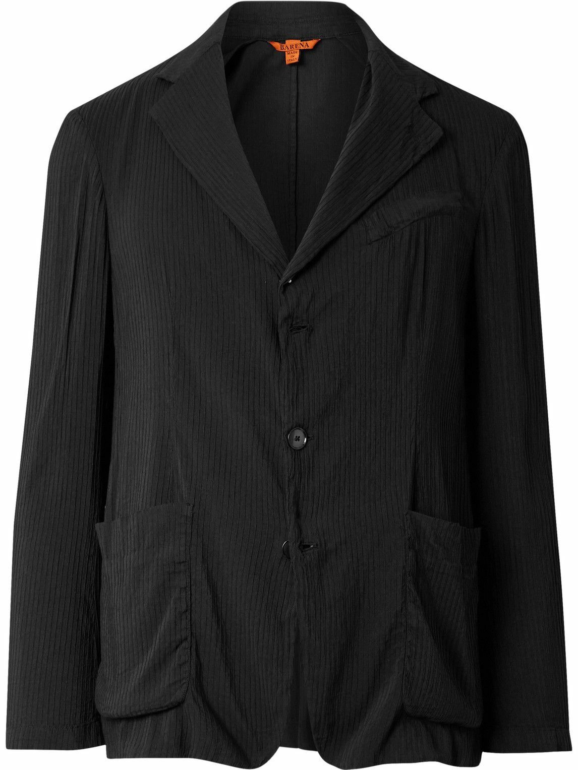 Barena - Rizzo Grao Textured Woven Blazer - Black