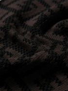Fendi - Open-Knit Logo-Jacquard Cotton-Blend Scarf