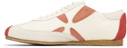 Stefan Cooke Off-White & Orange Slashed Trainer Sneakers