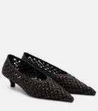 Toteme Sharp woven leather pumps