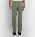 Hartford - Troy Slim-Fit Linen-Chambray Drawstring Trousers - Men - Sage green