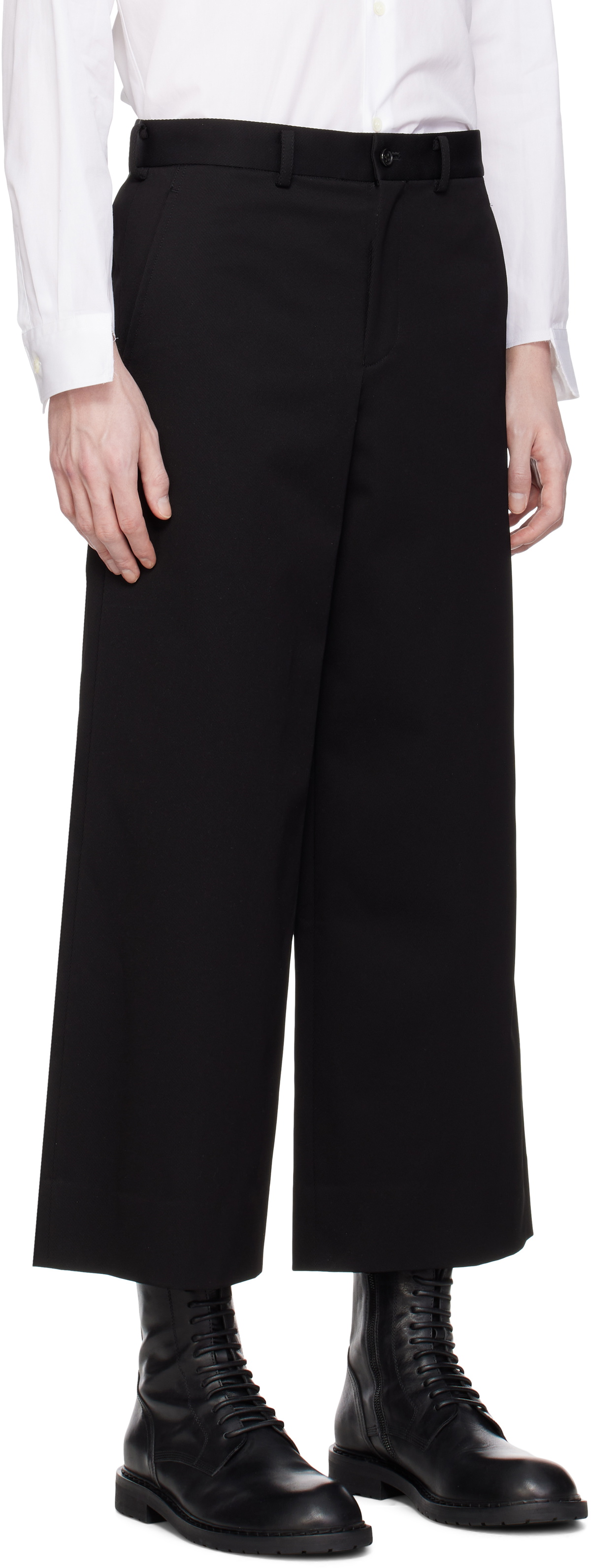 Black Comme des Garçons Black Kersey Trousers