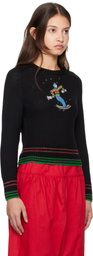 Bode Black Ski Run Sweater