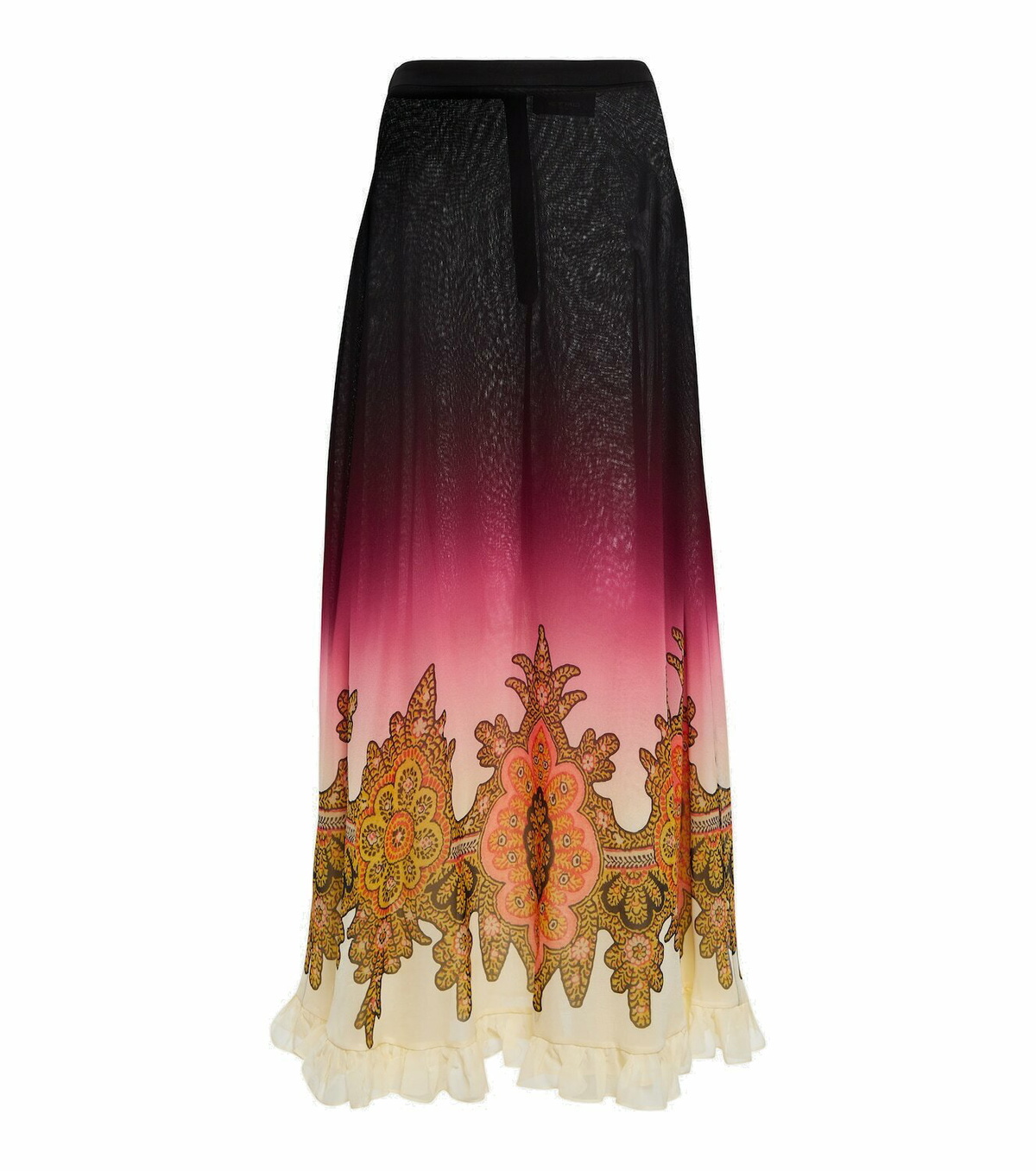 Etro Printed silk maxi skirt Etro