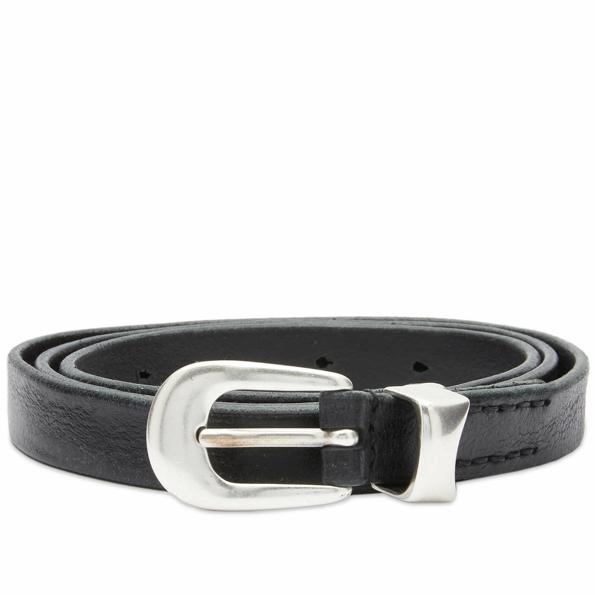 Our Legacy - 2cm Black Distressed Leather Belt - Men - Black Our 