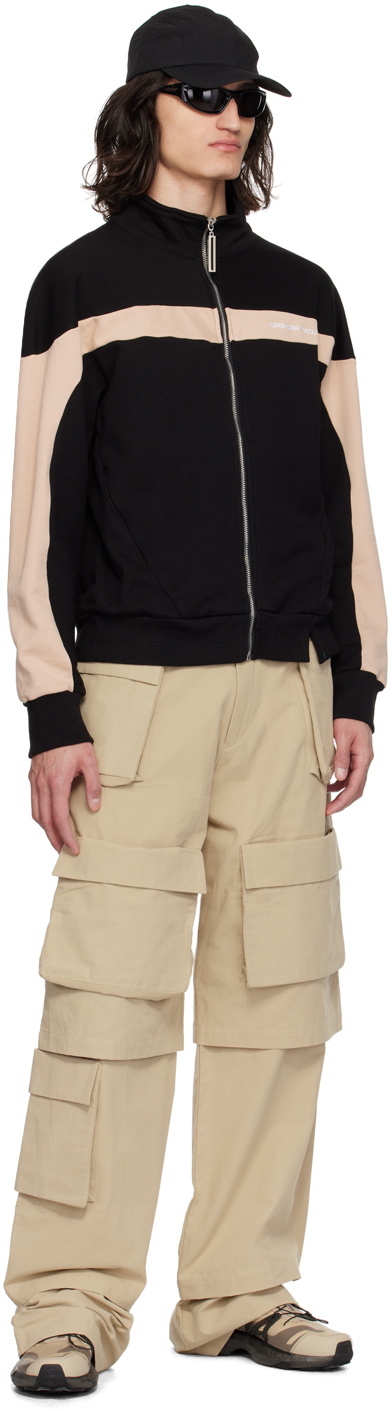 SPENCER BADU Black & Beige Bowl Track Jacket