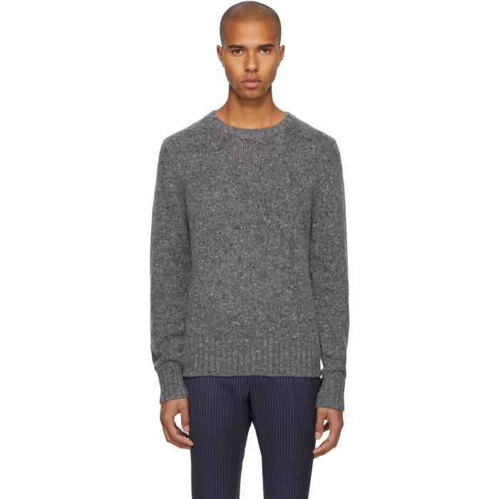 Photo: Burberry Grey Rosan Donegal Knit Sweater