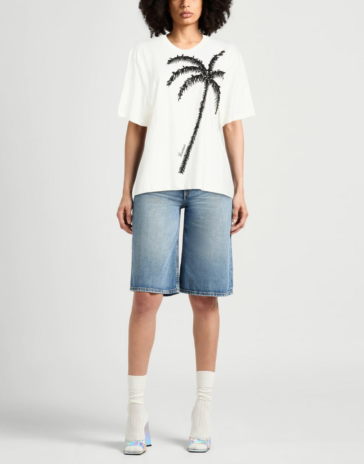 Laneus Womens T-shirt in White