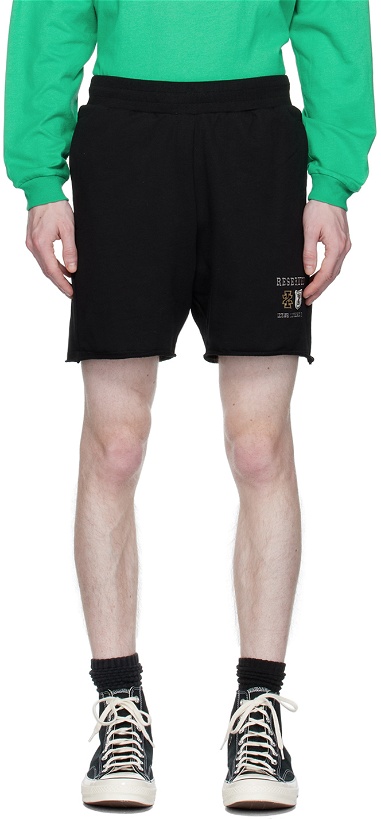 Photo: Izzue Black Embroidered Shorts