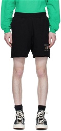 Izzue Black Embroidered Shorts