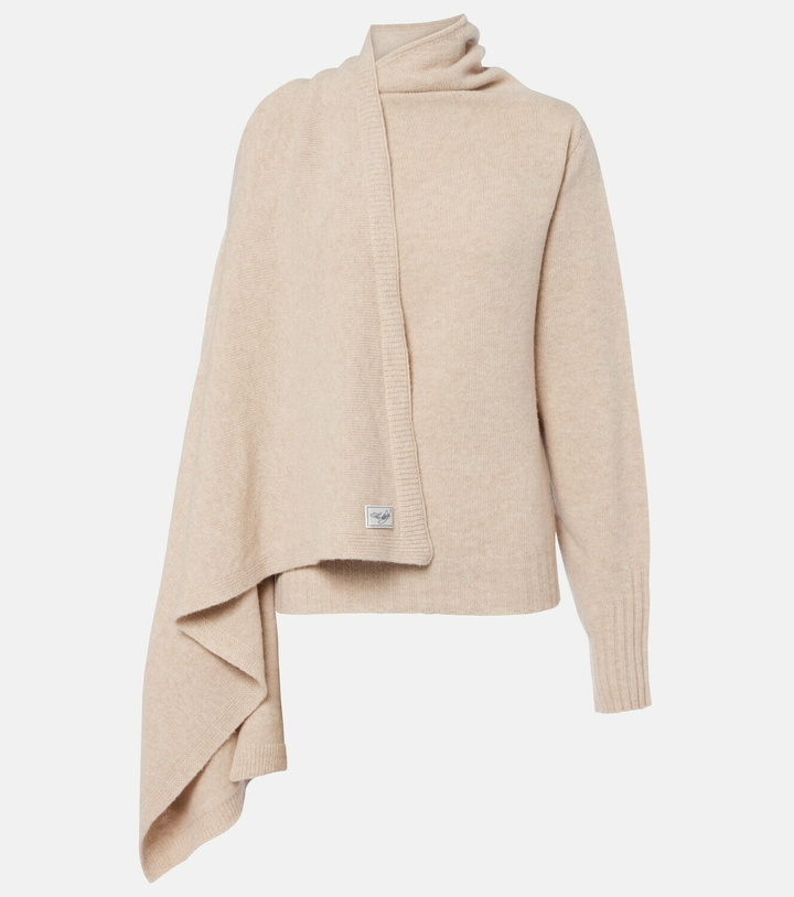 Photo: The Attico Scarf-detail virgin wool sweater