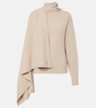 The Attico Scarf-detail virgin wool sweater