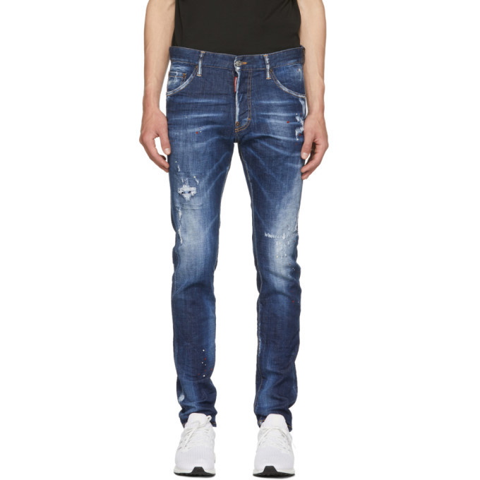 Photo: Dsquared2 Blue Top Spot Cool Guy Jeans