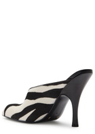Khaite Colt 100 Zebra-print Calf Hair Mules Black And White
