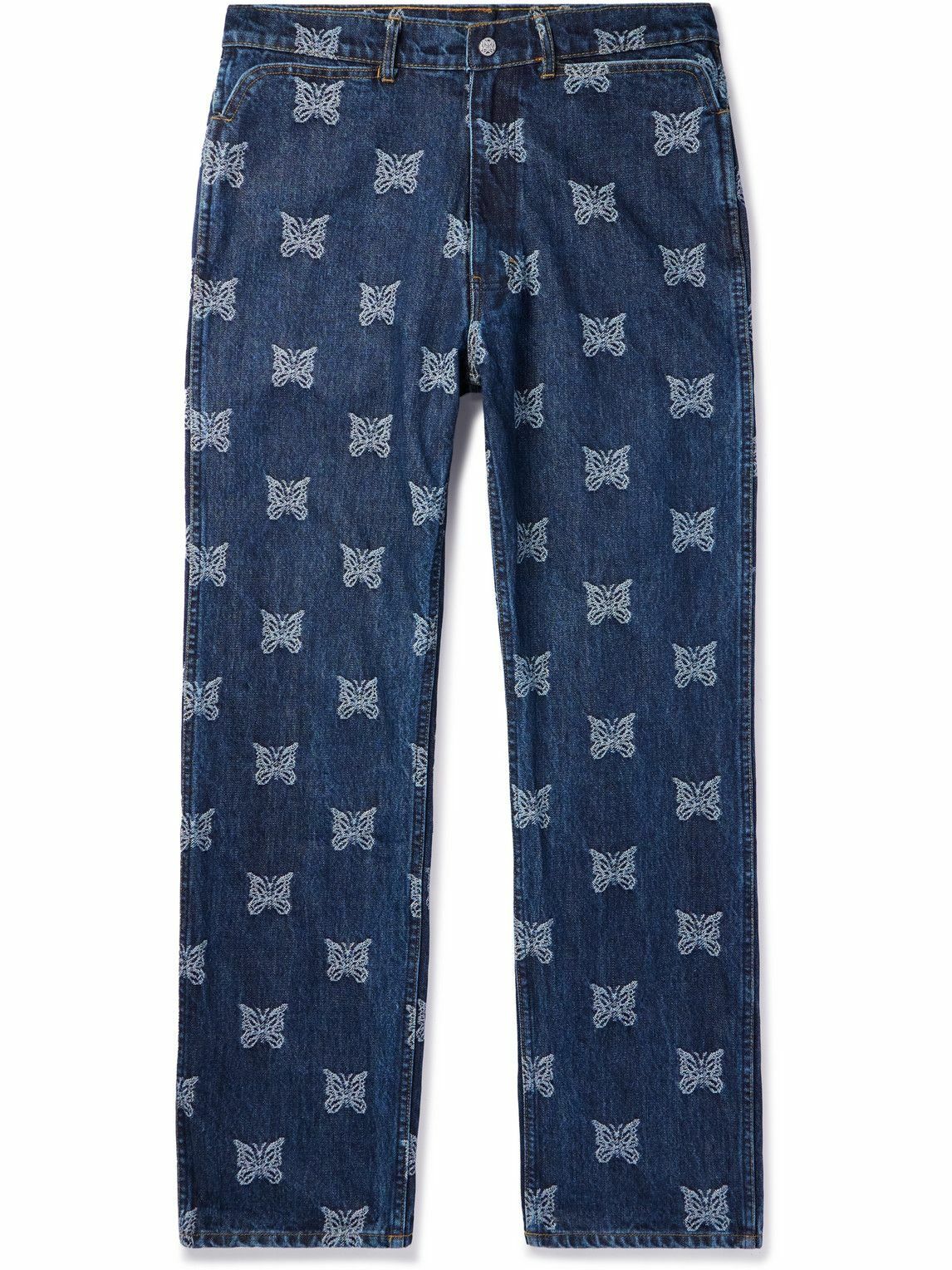 Needles - Straight-Leg Logo-Embroidered Jeans - Blue Needles