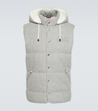 Brunello Cucinelli Wool-blend down vest