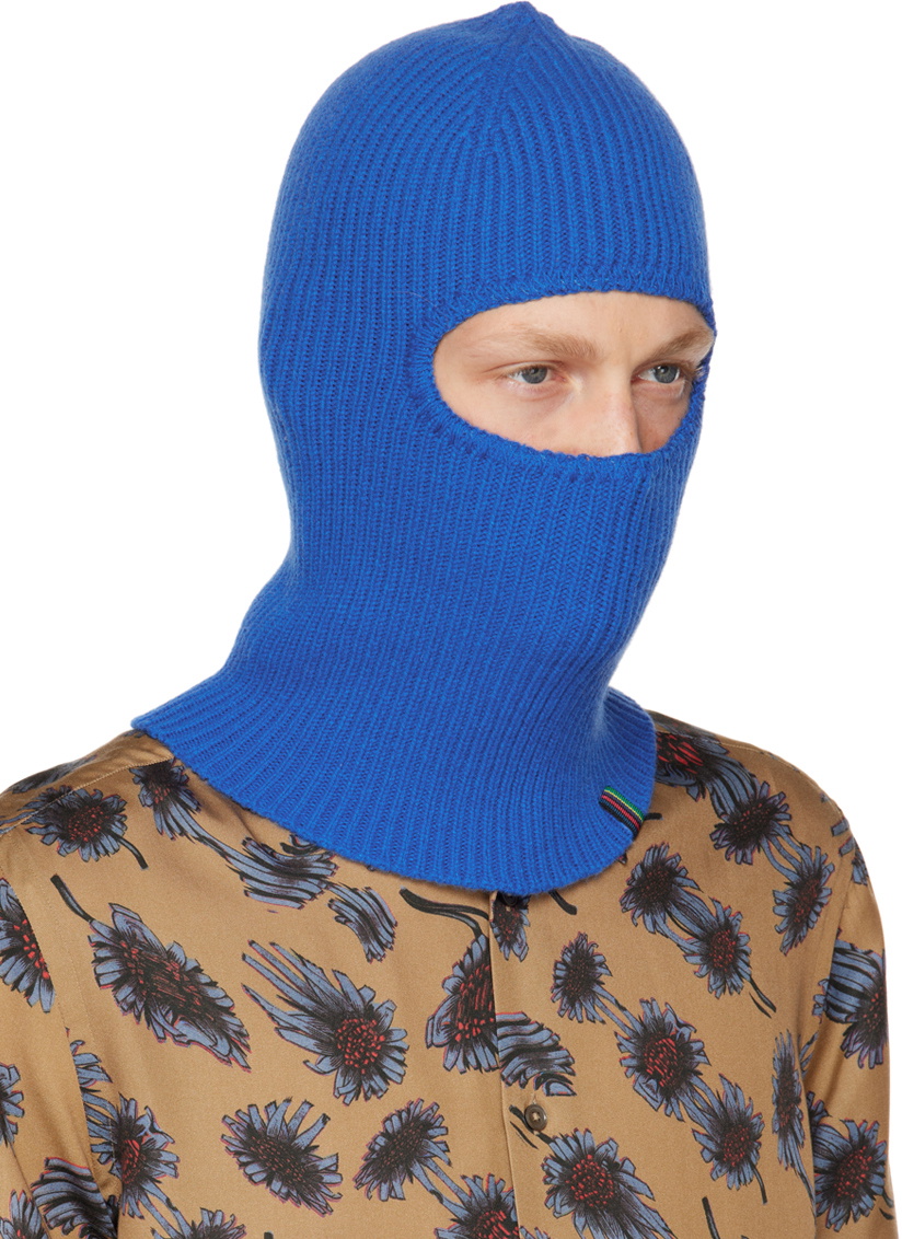 PS by Paul Smith Blue Ribbed Balaclava PS by Paul Smith