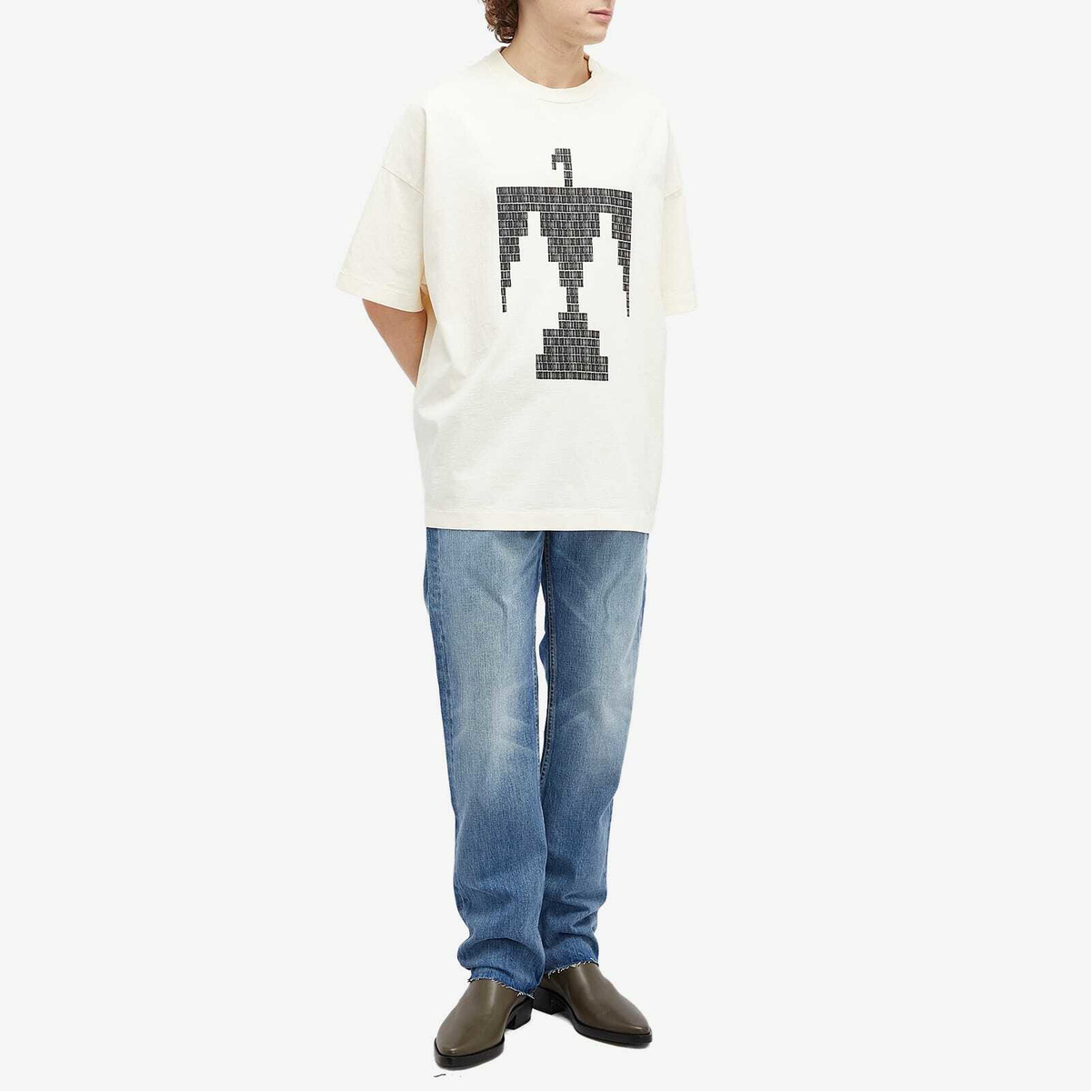 Fear of God Men's Short Sleeve Thunderbird Print T-Shirt in Cream