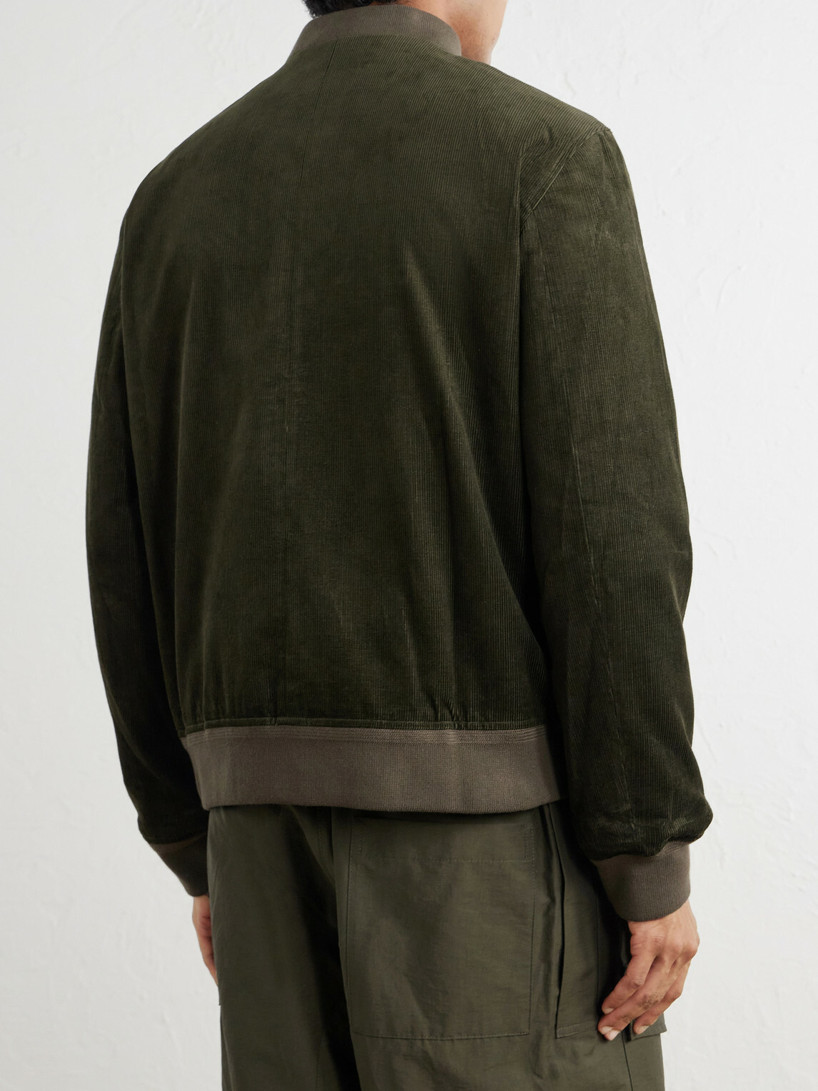 Mr P. - Cotton-Corduroy Bomber Jacket - Green
